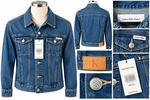 Calvin Klein Jeans Classic Trucker Denim Jacket – Blue Slate – Size L